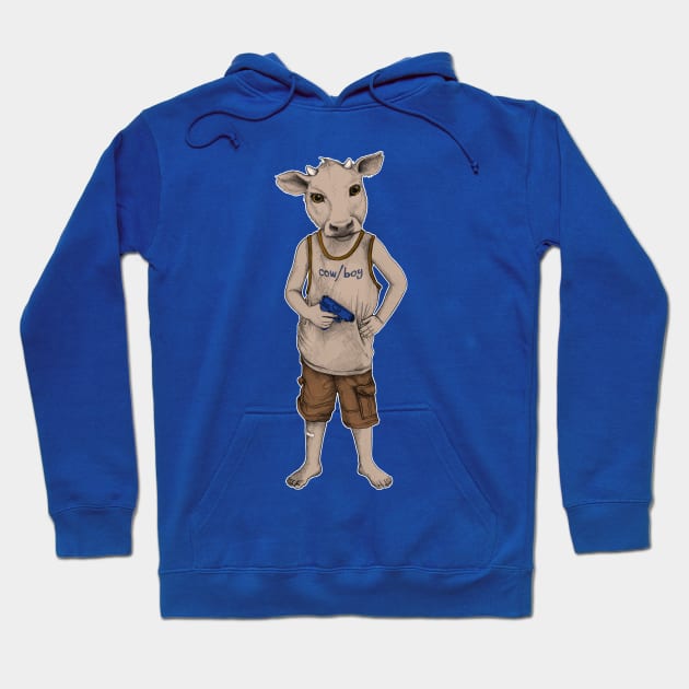 Cow / Boy Hoodie by micklyn